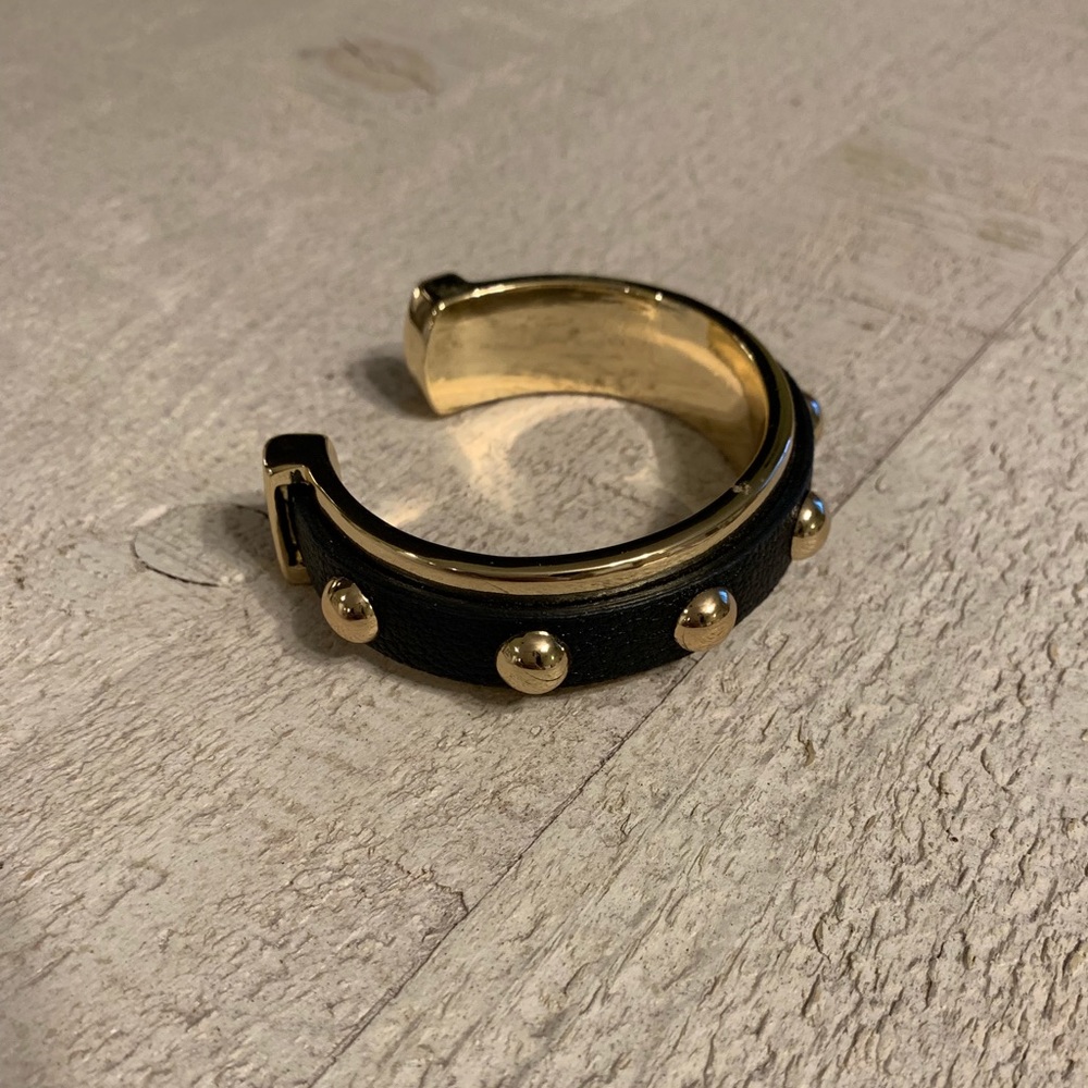 Black and Gold Cuff Bracelet